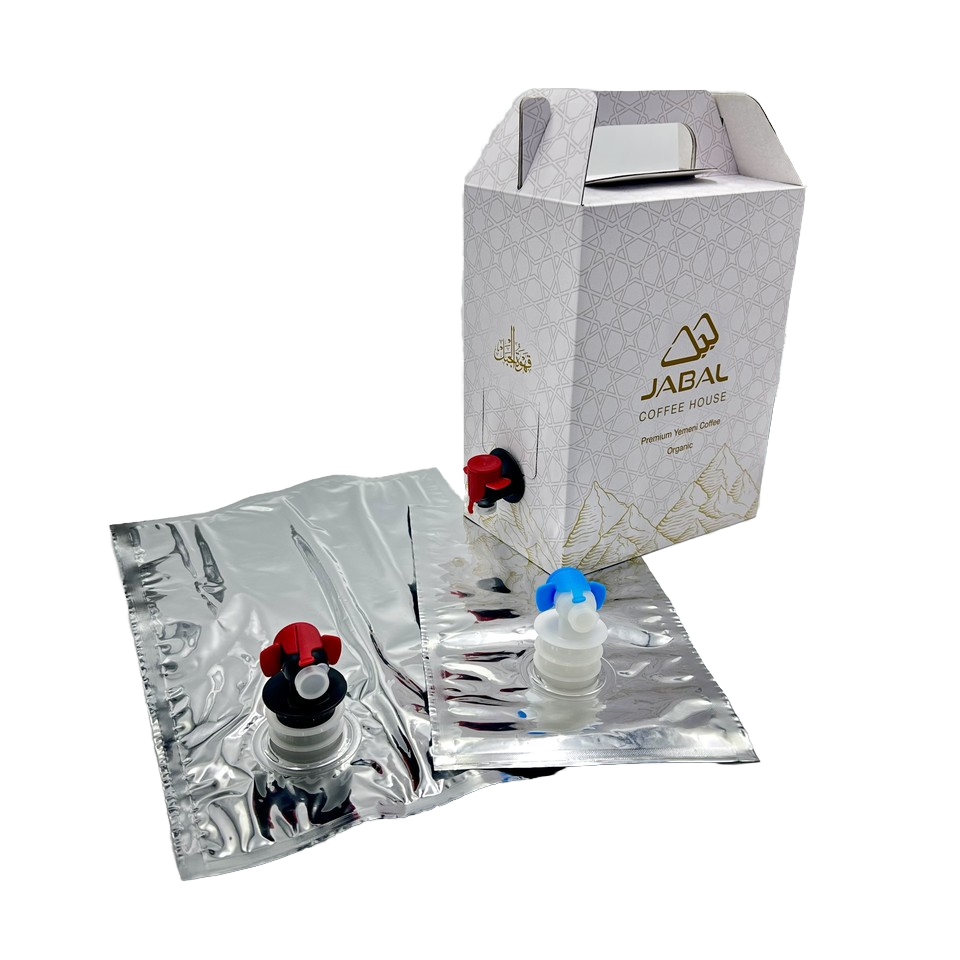 Custom 2L 3L 5L Disposable Paper Carton Packing Coffee Cold Brew Juice Box Dispenser Aluminum Bag