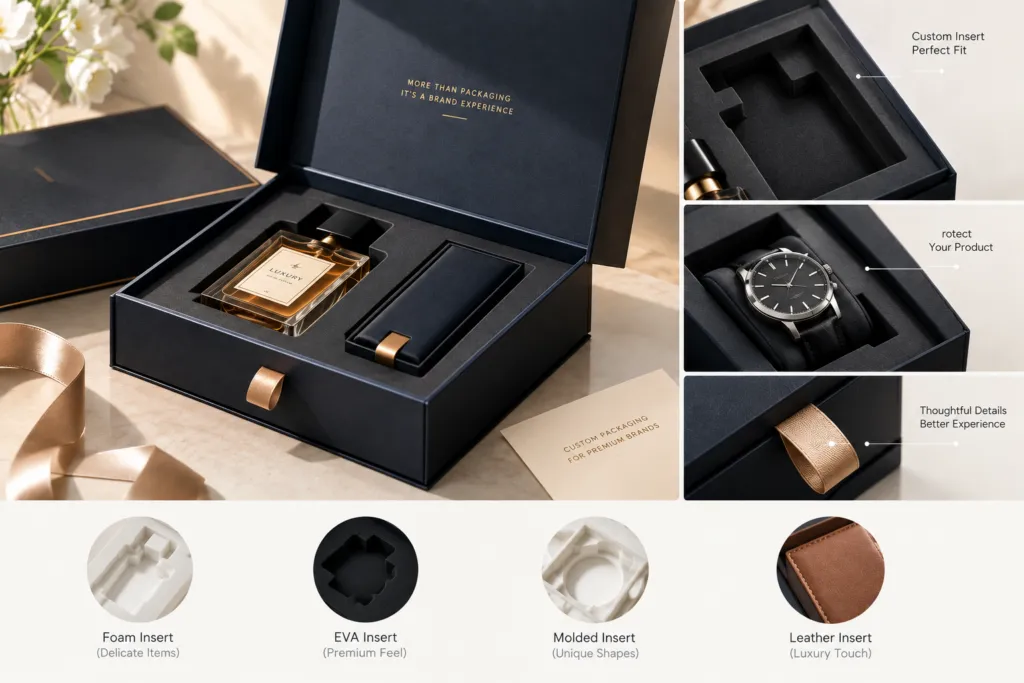 Custom inserts for Luxury Rigid Boxes