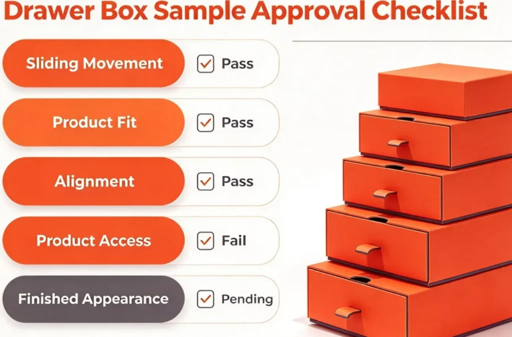 Drawer Box Sample Approval Checklist