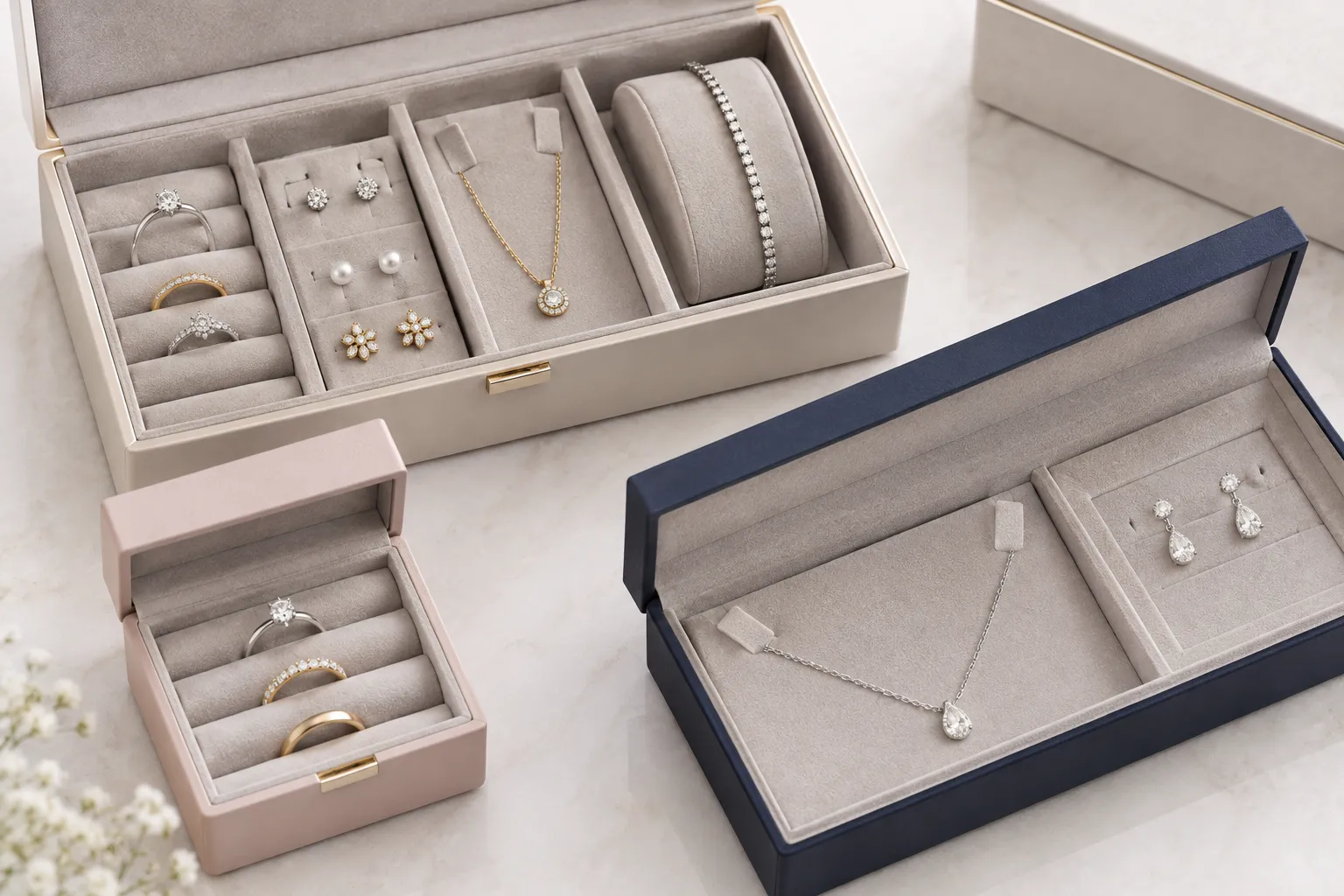 jewelry box insert types for rings necklaces and earrings