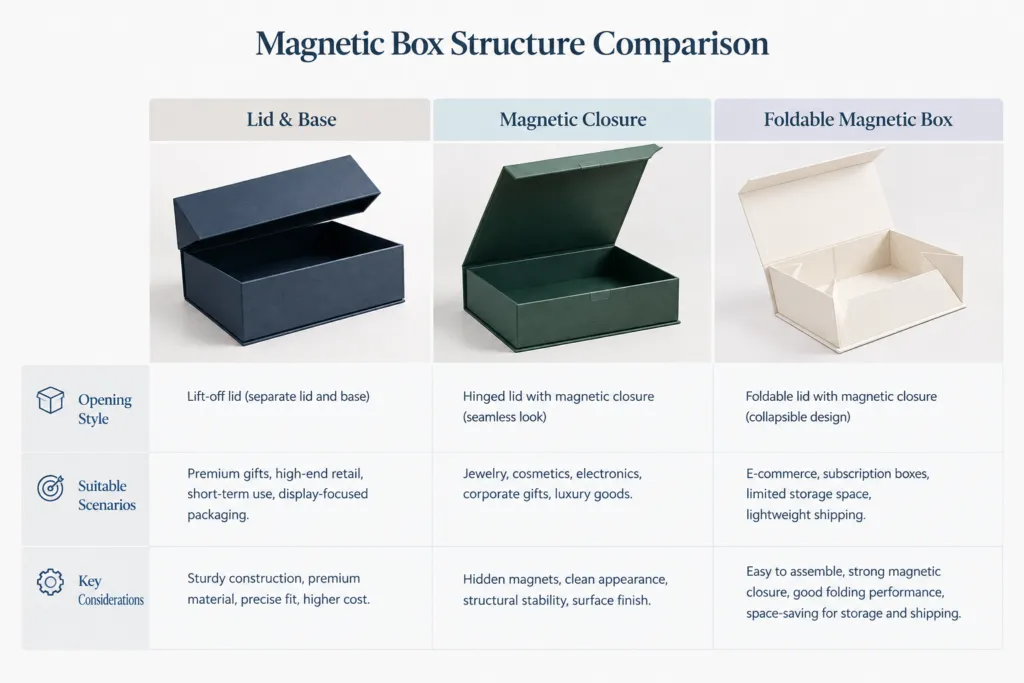Magnetic Box Structure Comparison