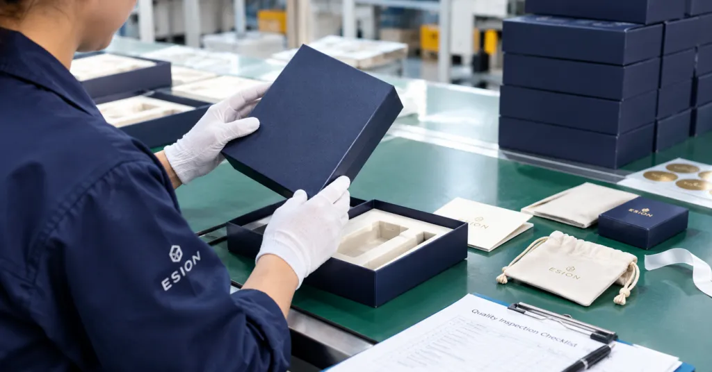 Packaging accessories sampling and quality inspection