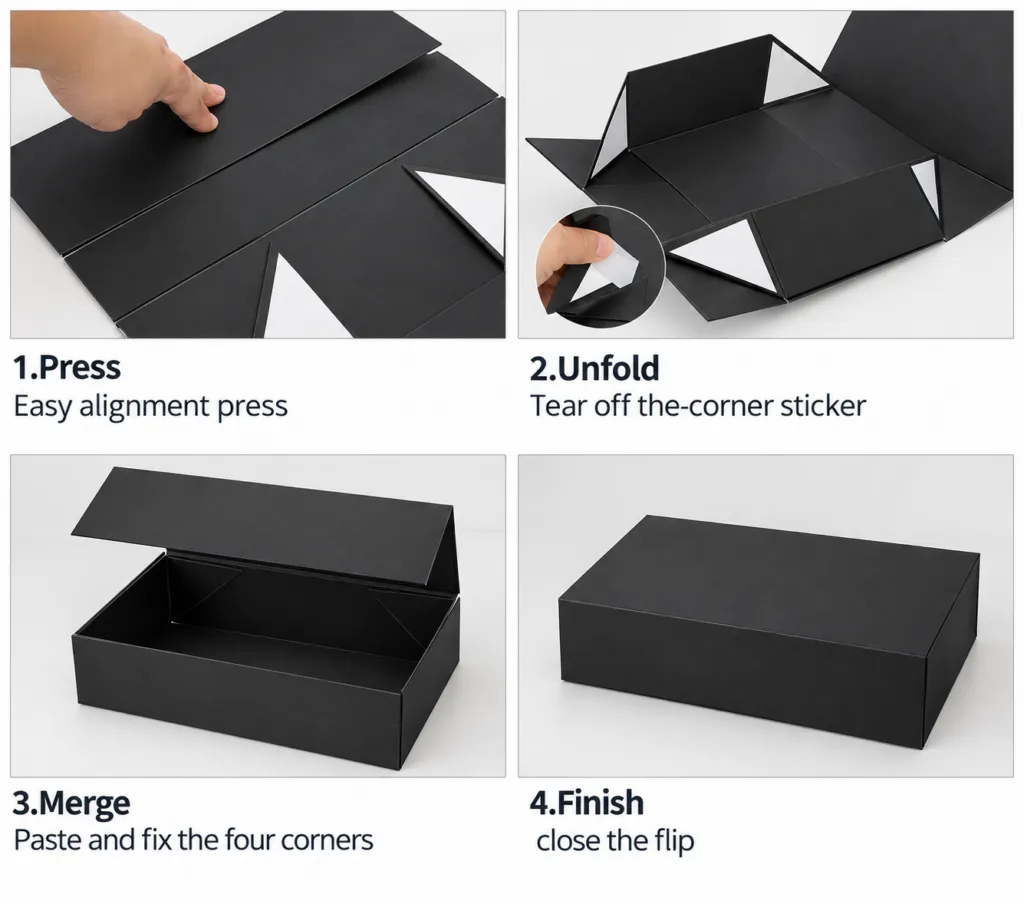 collapsible-rigid-box-flat-folded-and-formed-structure