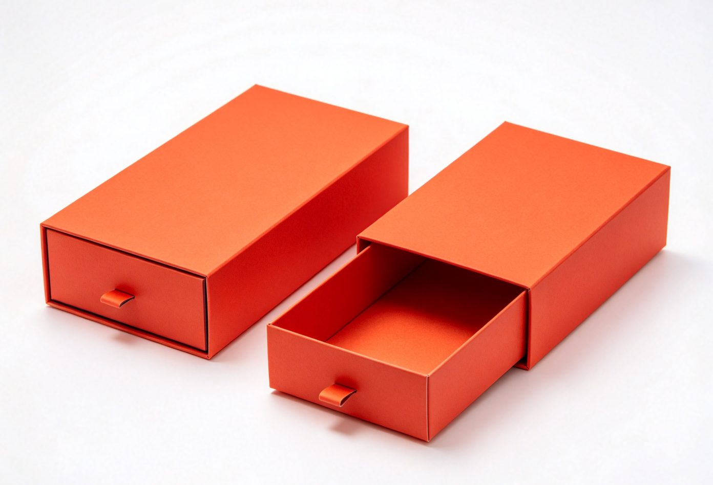 drawer box packaging open and closed structure