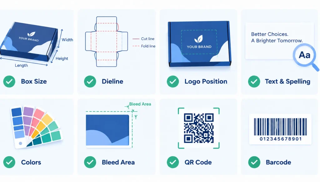 Mailer box printing artwork checklist