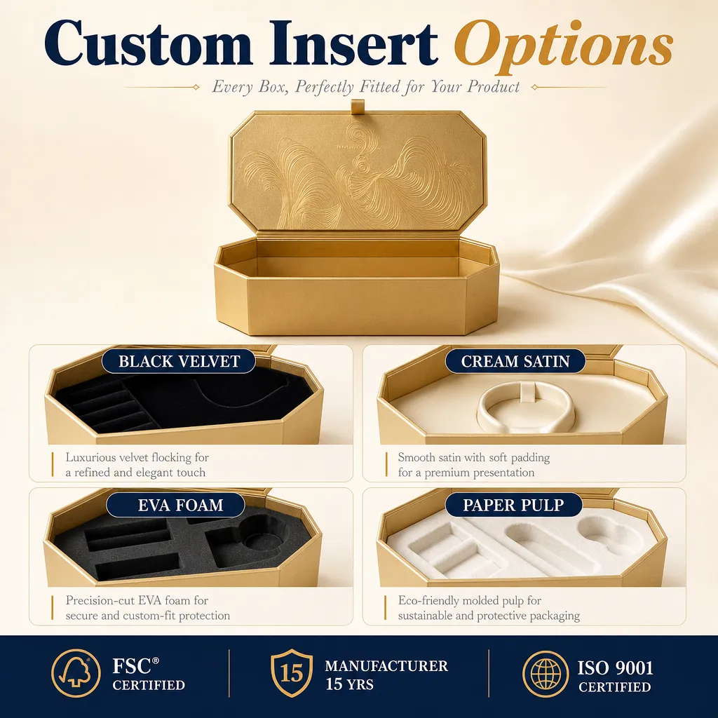 Jewelry Display Box with Lid and Base for Brand Counter Packaging Retail Counter Display Gift Presentation Boutique Packaging